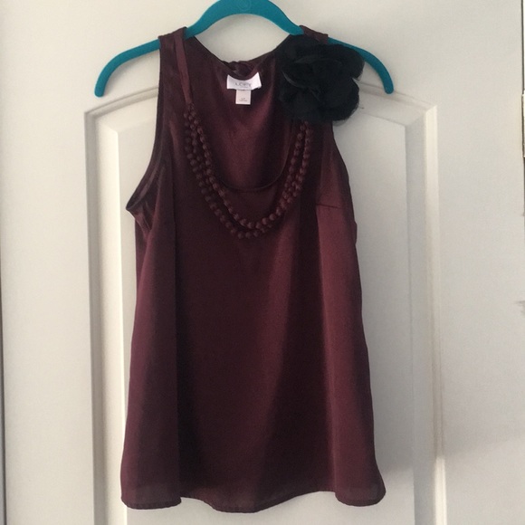 burgundy dressy top